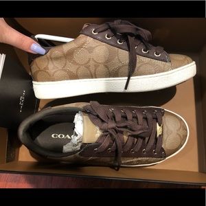 Coach Signature Khaki/Mahogany Sneaker